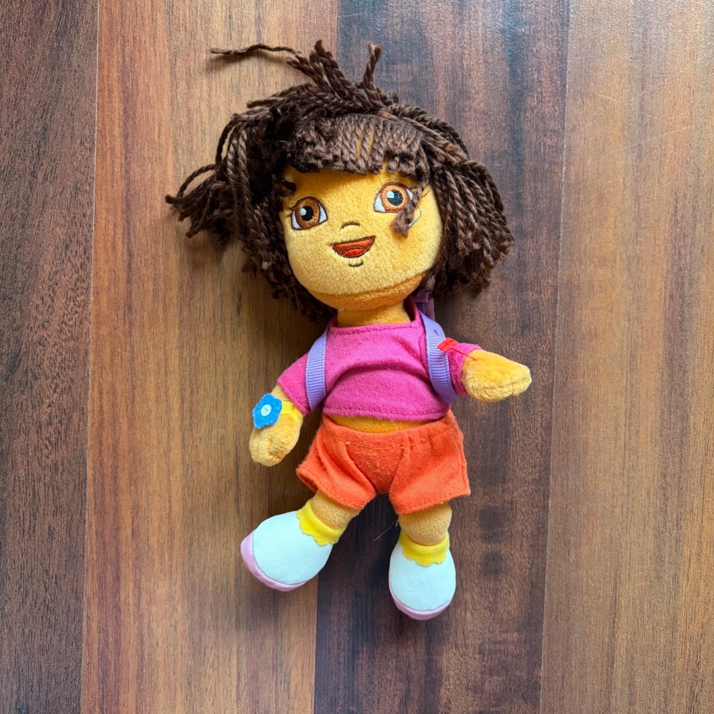 Nickelodeon Dora the Explorer Plush Doll with Yarn Hair and Backpack Toy